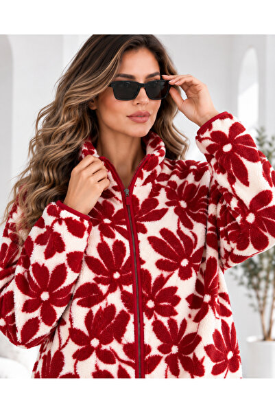 FioriModa Zippered Plush Fleece Jacket