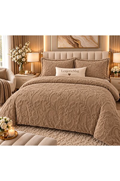 East Comfort Cocolino 4-piece Imitation Rabbit Fur Underwear Dark Beige with ...