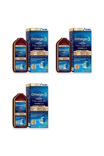 Nutraxin أوميغا-3 للأطفال 150 مل، مجموعة من 3 قطع