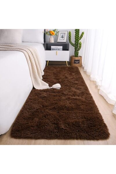 GENERAL Chikrak Soft Velvet Design Area Rug for Living Room and Bedroom 4X6 F...