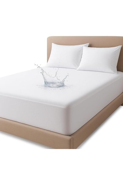 Family Bedding غطاء مرتبة مقاس كينج مقاوم للماء 100% قطن تيري - غطاء مرتبة مثبت