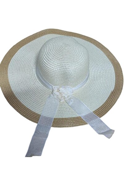 Generic Sun Hat Straw,Hat Fashion Women,Hat Female Ribbon And Flower Wide Bri...