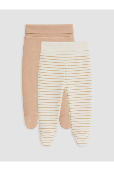 LC Waikiki Alita City Farkıyla Lcw Baby Brown 2-Pack Baby Boy Booties Pants