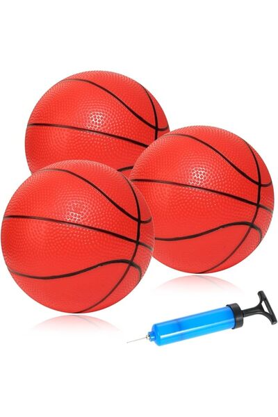 GENERAL Mini Basketballs 3 Pack - 7inch Small Basketball Size 3 Set with Pump...