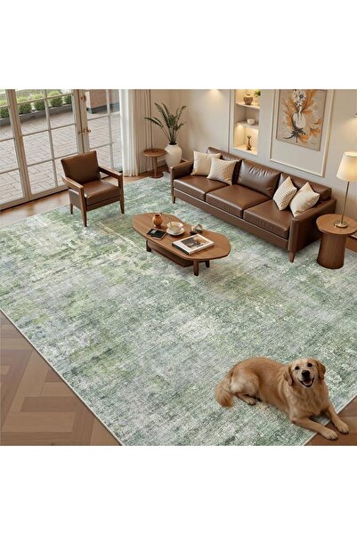 GENERAL Sumotale Washable Area Rug 8X10 Soft Beige Rug for Living Room