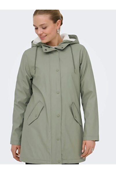 ONLY OnlSally Padded Raıncoat Vetıver Kadın Su İtici Yağmurluk 15206116