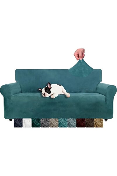 GENERAL XINEAGE Velvet Sofa Cover 3 Seater, Stretch Sofa Cover for Living Roo...