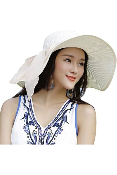 GENERAL JOYEBUY Women Big Bowknot Straw Hat Floppy Foldable Roll up UV Protec...