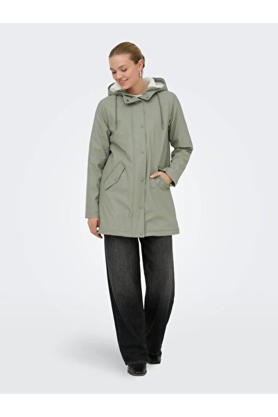 ONLY OnlSally Padded Raıncoat Vetıver Kadın Su İtici Yağmurluk 15206116