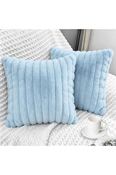 Bunliuys غطاء وسادة مخملي من قطعتين مقاس 18 × 18 انش، اغطية وسائد مربعة من ال...