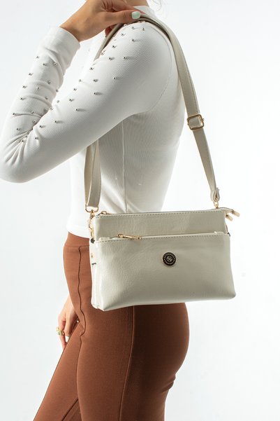 çkn sedat çakan çanta & fular & aksesuar 3 Compartment Women's Shoulder Cross...