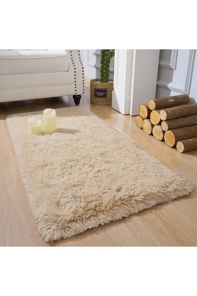 GENERAL Chikrak Soft Velvet Design Area Rug for Living Room and Bedroom 4X6 F...