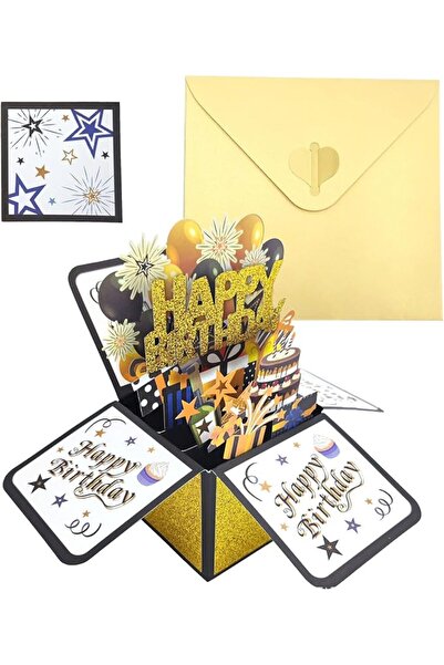 ASKIND 3D Happy Birthday Card, Paper Pop Up Birthday Cards Greeting Cards wit...