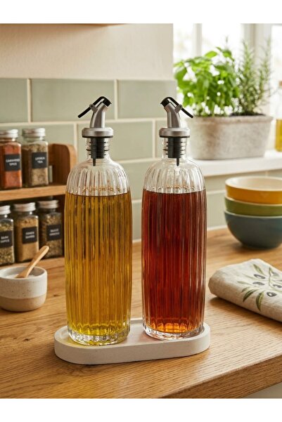 Genel Markalar YAĞDANLIK SİRKELİK 2 Lİ SET ŞIK TASARIM STANDLI 25CM 750 ML