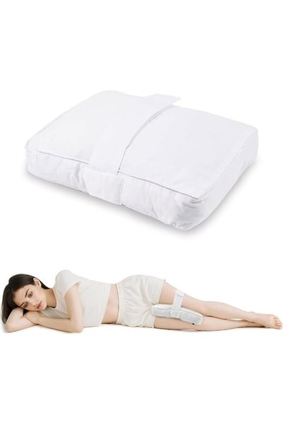 HQstrap وسادة للركبة للنوم على الجانب مع حزام ناعم قابل للتعديل، وسادة دعم طب...
