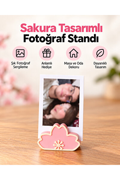 Sakura Tasarımlı Fotoğraf Standı İnstax Fotoğraf Standı 5 ADET