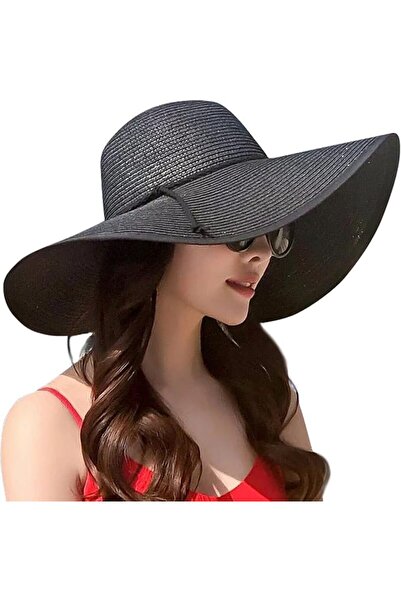 GENERAL JOYEBUY Women Big Bowknot Straw Hat Floppy Foldable Roll up UV Protec...