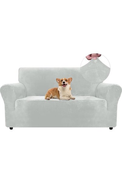 GENERAL Ystyle Velvet Sofa Cover, 3 Seater Sofa Cover, Stretch Sofa Cover, Un...