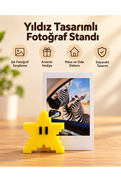 Mario Yıldızlı Fotoğraf Standı, İnstax Fotoğraf Standı 5 ADET