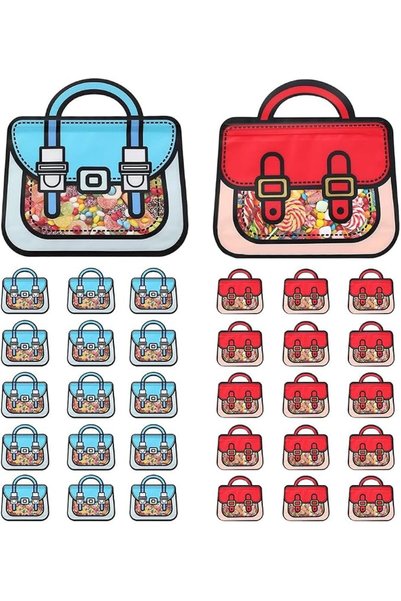 Hannea HASTHIP 30-Pack Cartoon Bookbag Gift Ziplock Bags, Candy Bags with Han...