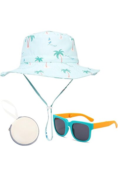 GENERAL [2 in 1] Kids Sun Hat with Sunglasses Toddler Bucket Hat with Wide Br...