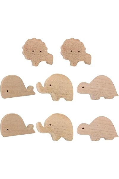 Generic 8 Pcs Wood Craft Elephant Handles Cabinet Pull Handles Kitchen Cabine...