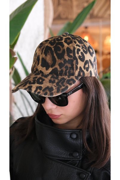 YENGEÇ Leopard Pattern Kep Hat