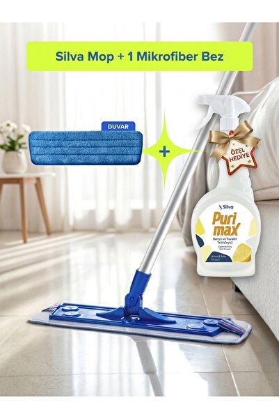 Silva Mikrofiber Tek Mop Set ( DUVAR ) Mop Seti ve Temizlik Paketi Puri max B...