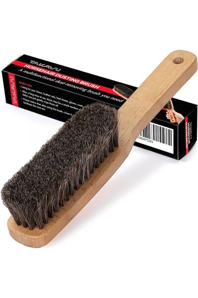 GENERAL TAKAVU Horsehair Shoe Boot Brush 10.2 Inches - Hat Brush, Hand Broom ...