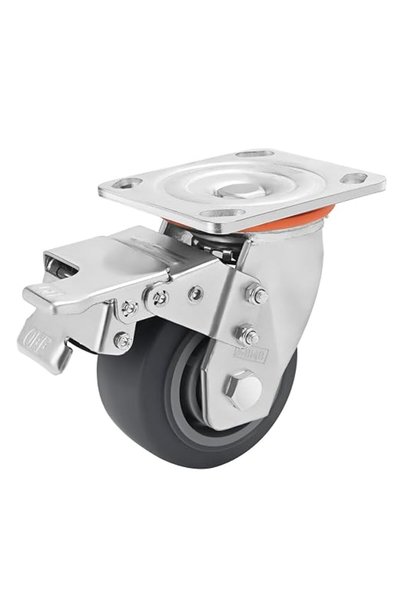Bmb 5inch Heavy Duty Swivel Caster Wheel with Brake - 300kg Load Capacity - Q...