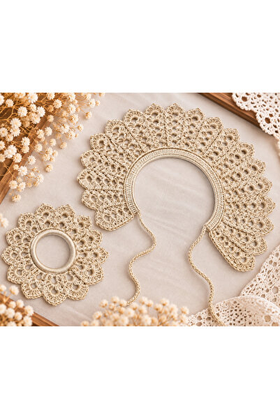 MAVEA Knitted Children's Collar and Hairpin