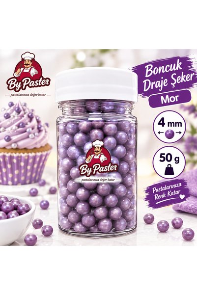 By Paster BONCUK DRAJE ŞEKER MOR 4 MM 50 GRAM