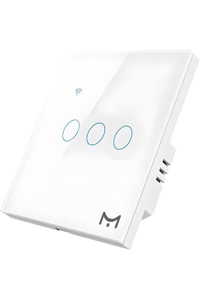 LUMIVE مفتاح إضاءة ذكي، مفتاح ذكي يعمل بتقنية واي فاي بقدرة 300 واط بدون سلك ...