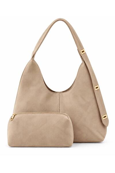 Neli Elegant Women's Suede Gold Detailed Bag