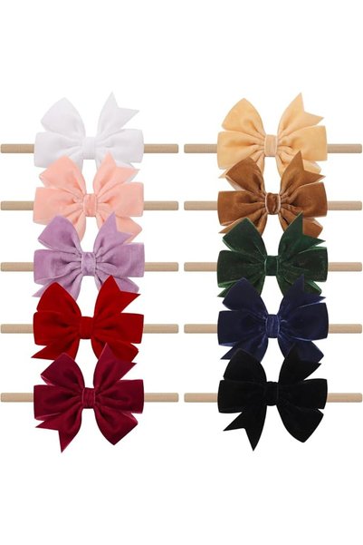 jollybows 40 قطعة من ربطات الشعر المصنوعة من شريط الغروغران للبنات الصغيرات، ...