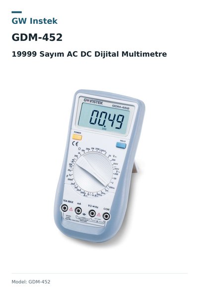 Gw Instek GDM-452 19999 Sayım AC DC Dijital Multimetre