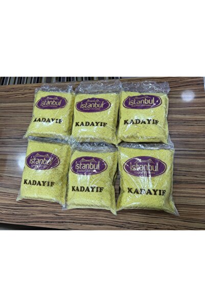 İstanbul Kadayıf Dünyası ÇİĞ KADAYIF Tel Kadayıf 6 KG (1 KG x 6 Paket)