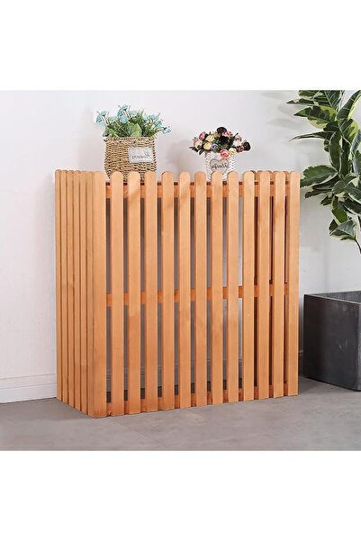 Generic غطاء مكيف الهواء الخارجي 100-120 سم، حماية خشبية للنباتات، تصميم رباع...
