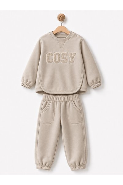 Babycosy %100 Organik Pamuklu Bebek Eşofman Takımı – Sweatshirt ve Jogger Pantolon