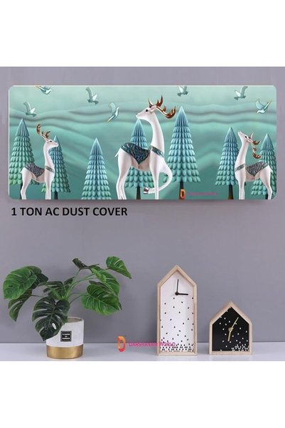 STUTI WORLD غطاء مكيف هواء من البوليستر قابل للطي بتصميم أنيق لمكيفات الهواء ...