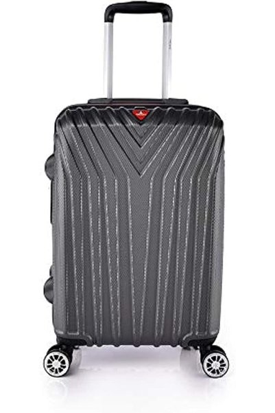 Tracklight Track Unisex 20 Inches Hardside Spinner Luggage Trolley, Gray