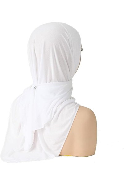 GENERAL غطاء رأس نسائي بلون موحد مع مشبك، قبعة داخلية سهلة الارتداء، غطاء رأس...