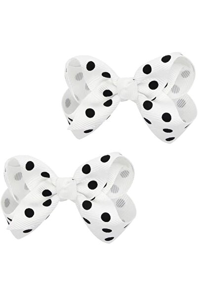 GENERAL Grosgrain Ribbon Polka Dot Hair Bow Baby Girls Polka Dot Hair Clips I...