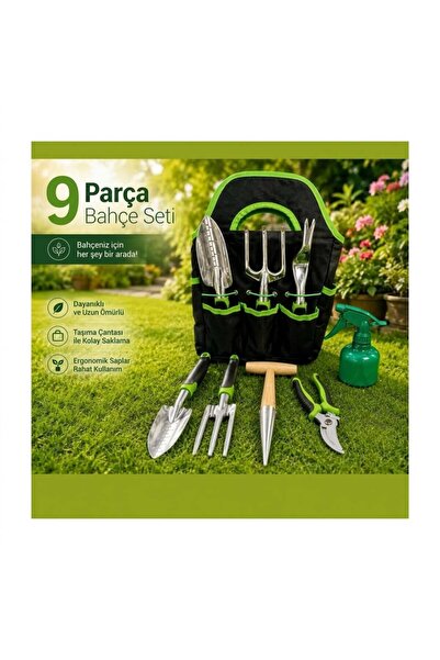 Ateş BAHÇE SETİ 9 PARÇA ÇANTALI