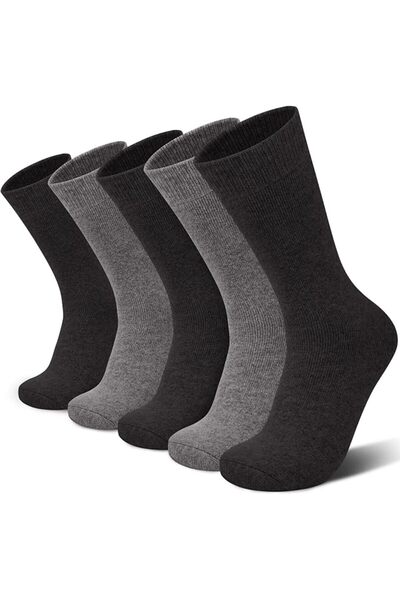 GENERAL 6 Pairs Merino Wool Mens Dress Crew Socks Warm Thermal Winter Striped...