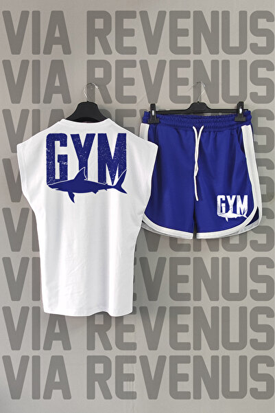 Vordevia Shark Back Printed Sleeveless Sports Tshirt and Custom Sports Shorts...