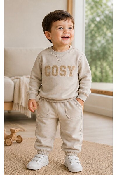 Babycosy %100 Organik Pamuklu Bebek Eşofman Takımı – Sweatshirt ve Jogger Pantolon