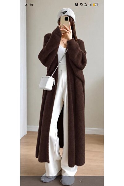 aymiraa Women's Oversize Long Knitwear Cardigan Shawl Collar