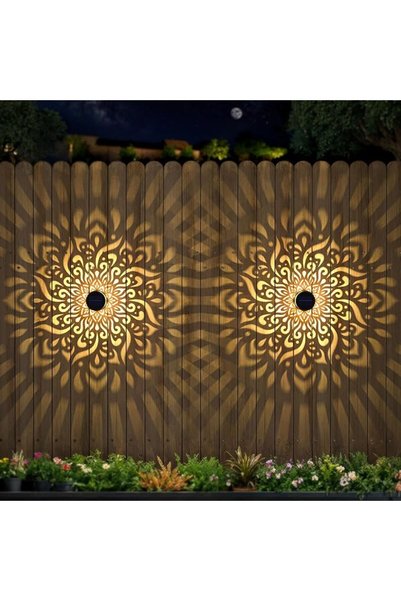 GENERAL Gardencave 4 Pack Solar Fence Lights - Metal Solar Powered Deck Step ...