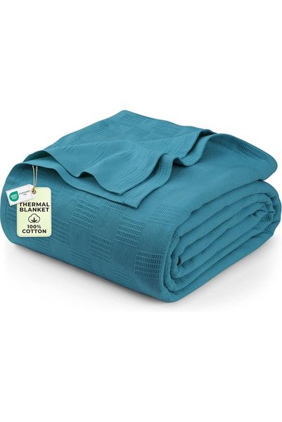 Utopia Bedding 100% Cotton Blanket (Full Size - 90x84 Inches) 350GSM Lightwei...